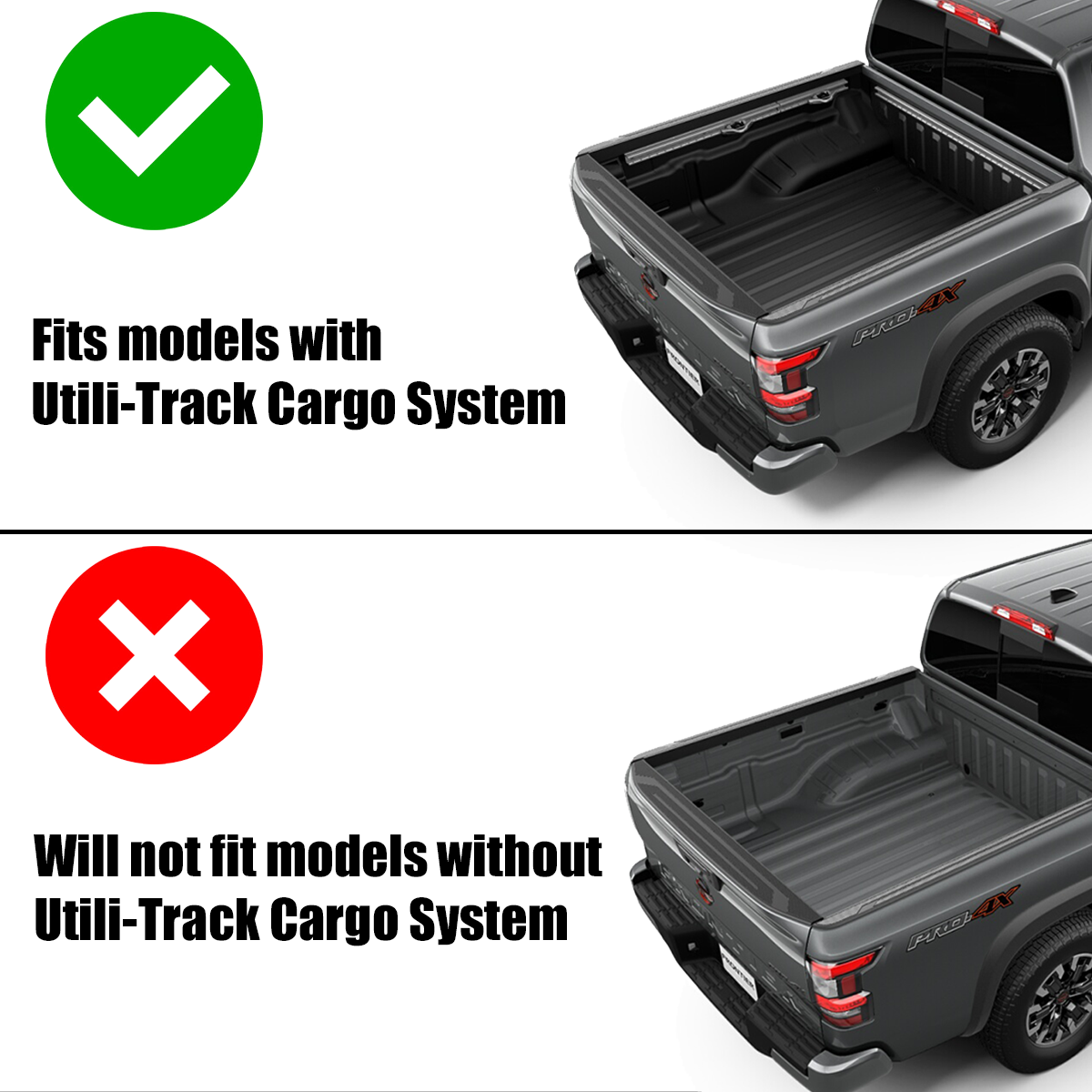 Hard Low Profile Bed Cover for 2022-2024 Nissan Frontier with Utili-Track
