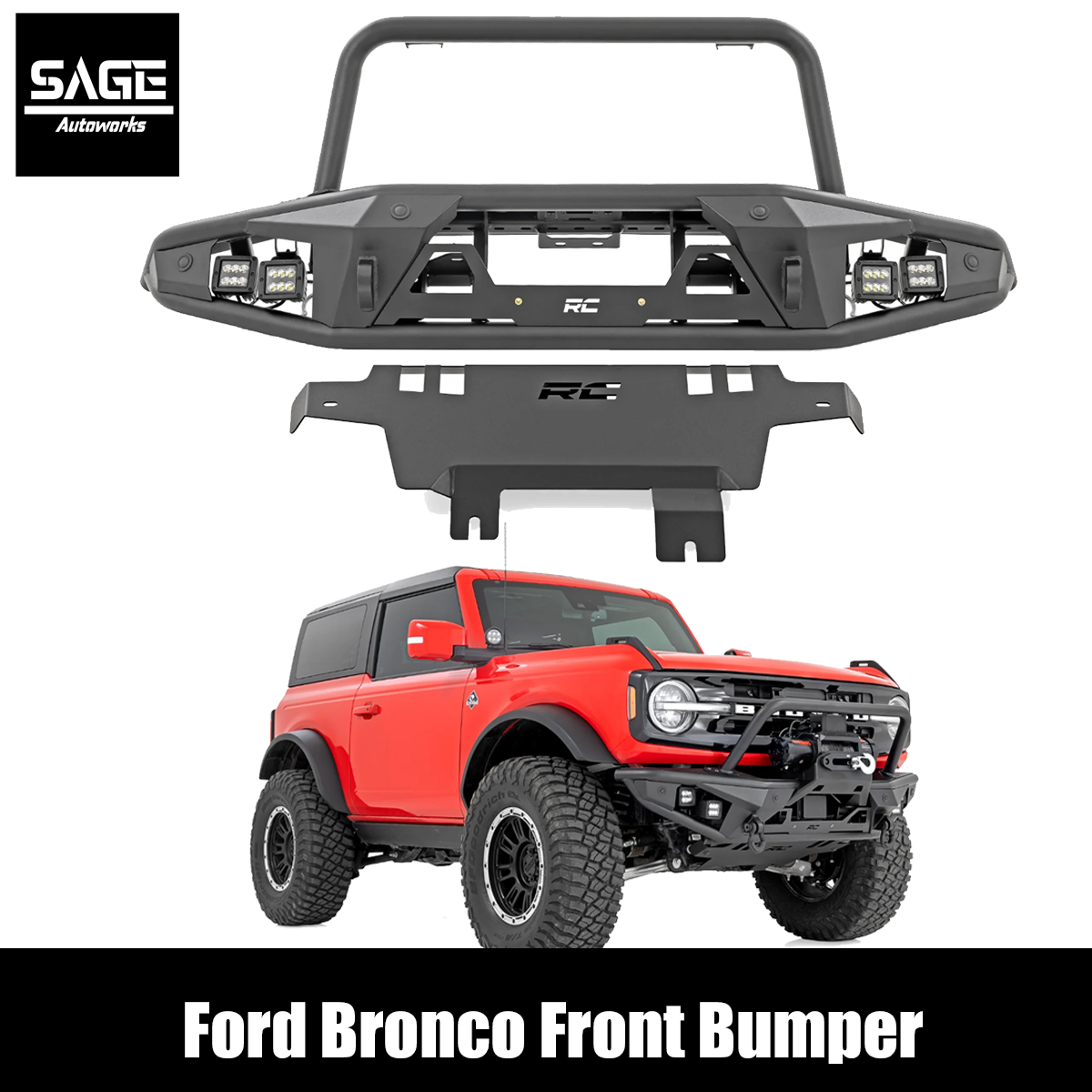 Front Tubular Bumper For Ford Bronco
