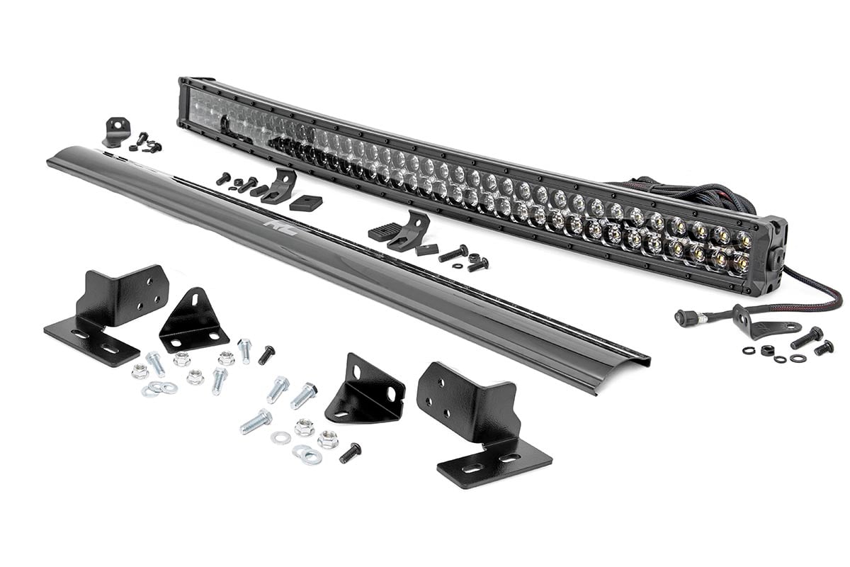 LED Light | Bumper Mount | 40" Black Dual Row | White DRL | Ford F-250 Super Duty (11-16)
