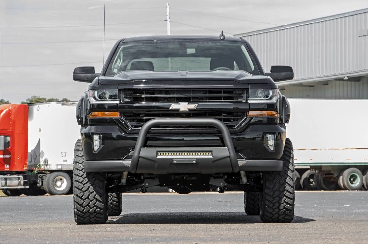 Rough Country Bull Bar With Light Bar for 2007-2018 Chevy/GMC Truck/SUV