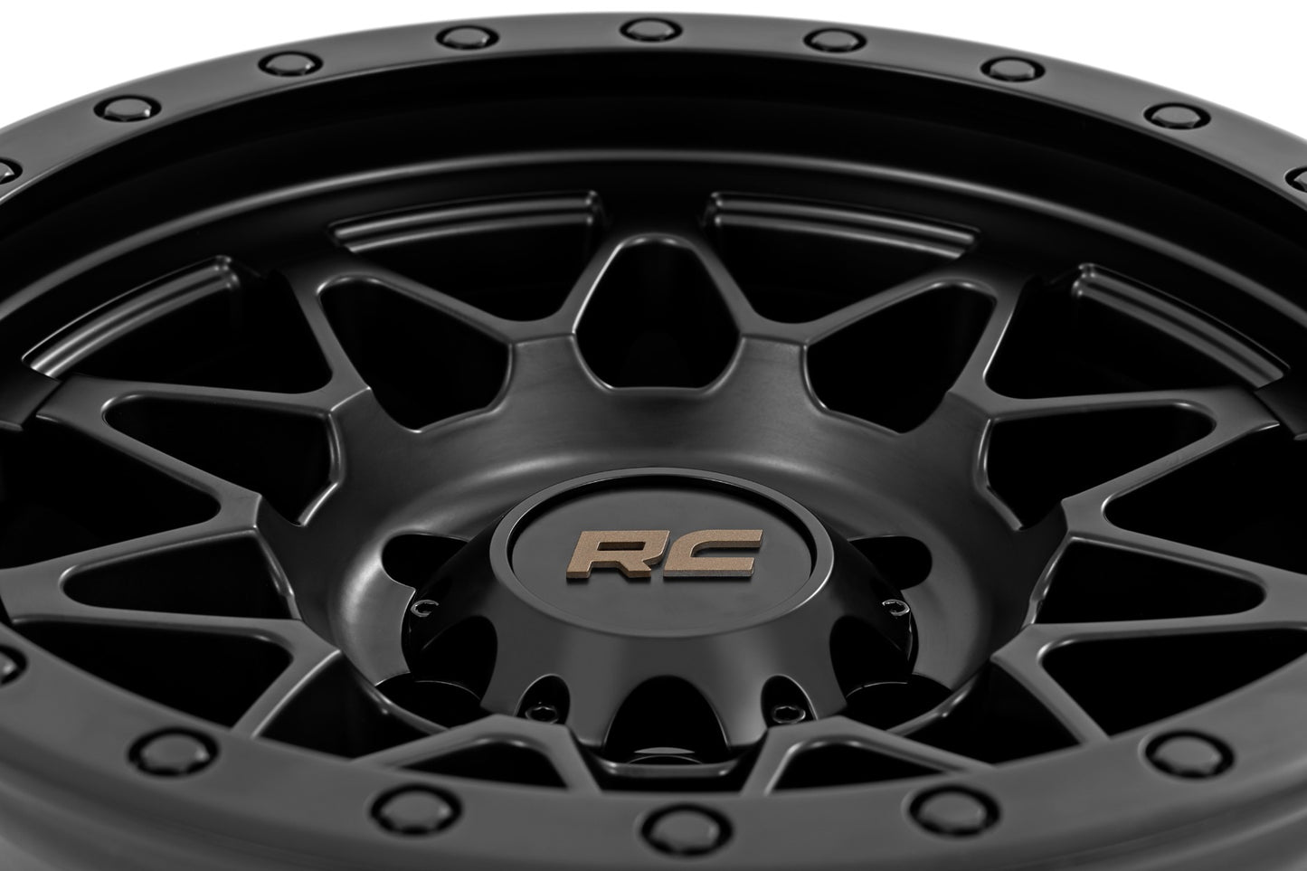Rough Country 78 Series Wheel | Simulated Beadlock | Black | 18x9 | 6x5.5 | +0mm