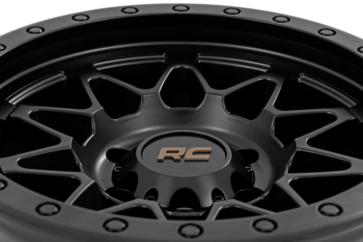 Rough Country 78 Series Wheel | Simulated Beadlock | Black | 18x9 | 6x5.5 | +0mm