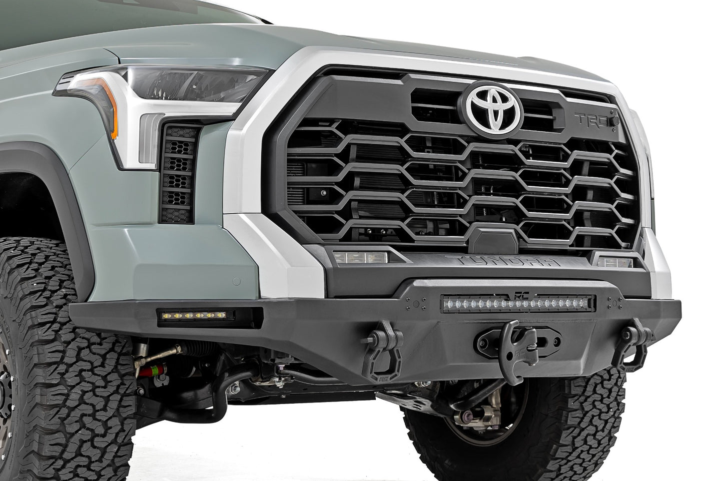 Hybrid Front Bumper | 12000S | Blk LED w/ White DRL | Toyota Tundra (22-25)