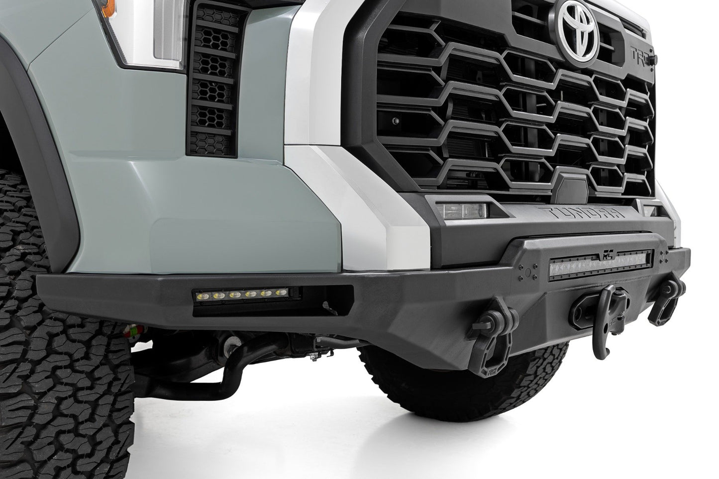 Hybrid Front Bumper | 12000S | Blk LED w/ White DRL | Toyota Tundra (22-25)