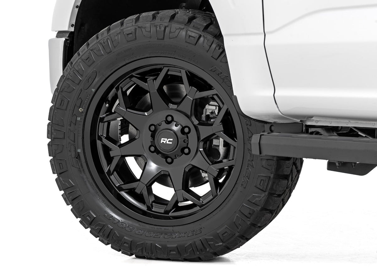 Rough Country 80 Series Wheel | One-Piece | Semi Gloss Black | 20x9 | 8x165 | 0mm