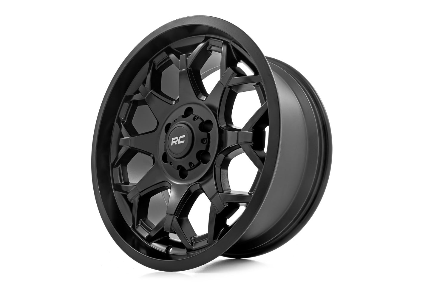 Rough Country 80 Series Wheel | One-Piece | Semi Gloss Black | 20x10 | 5x5 | -25mm