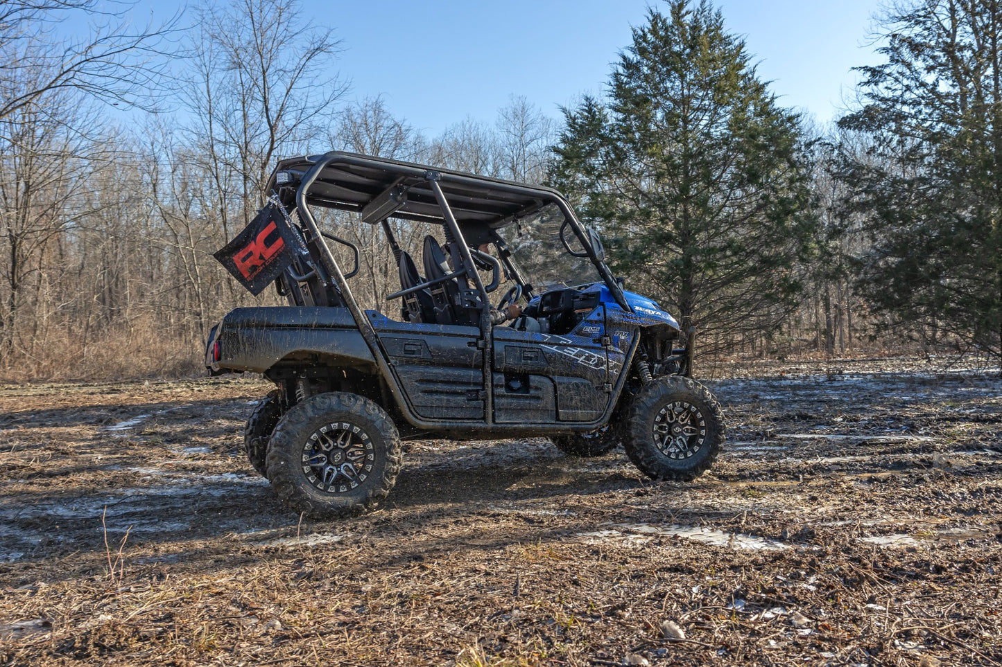 Whip Mount | Cage | 4' Multl-Color LED Whip Pair | Kawasaki Teryx4 800