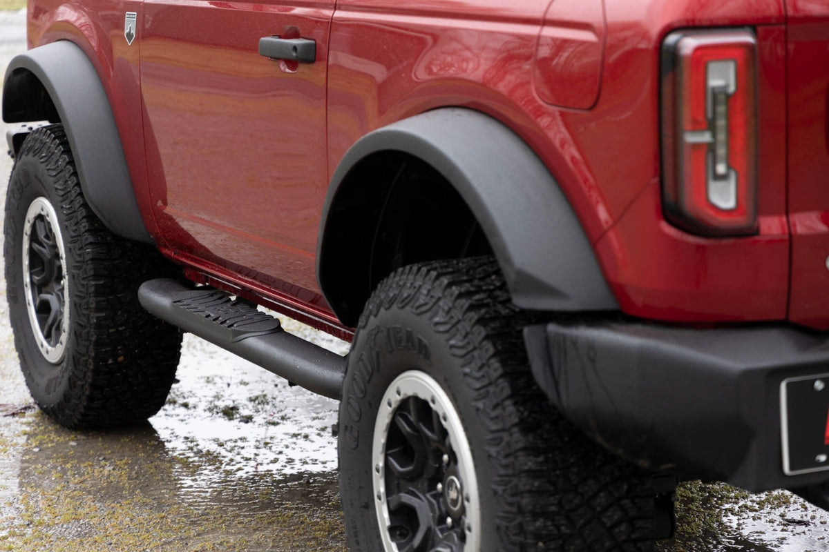 Oval Nerf Steps | 2-Door | Black | Ford Bronco (2 Door) 4WD (2021-2026)