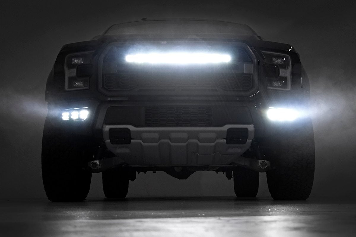 30 Inch Black Series LED Light Bar | Curved | Single Row | Cool White DRL