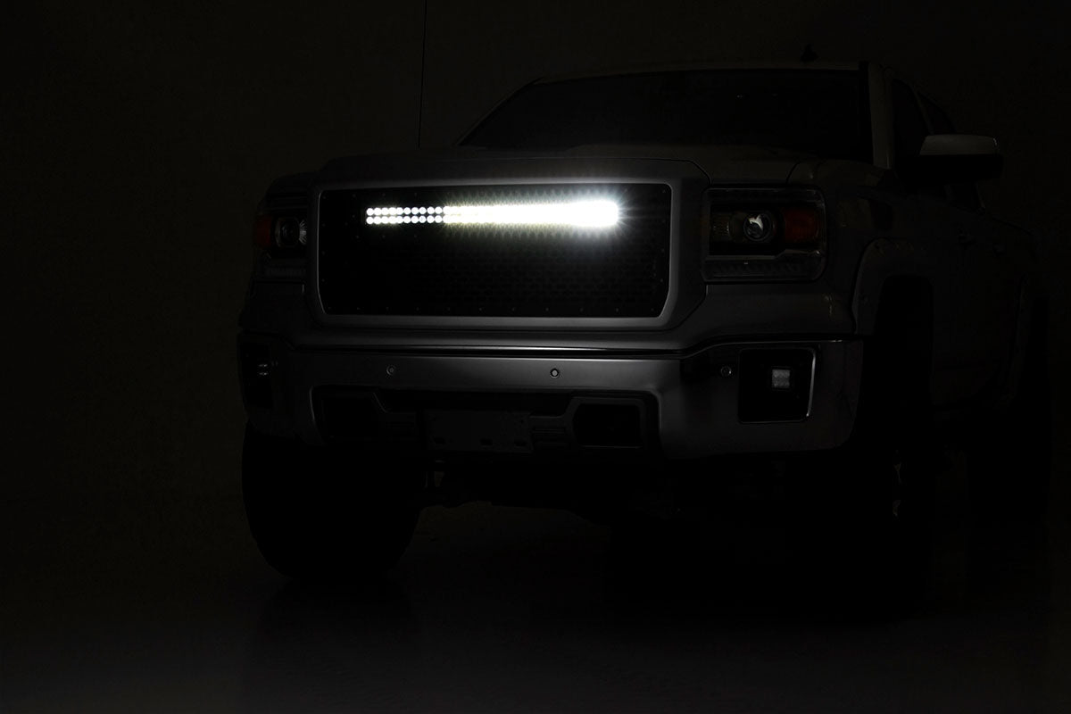 30 Inch Chrome Series LED Light Bar | Curved | Dual Row | Cool White DRL