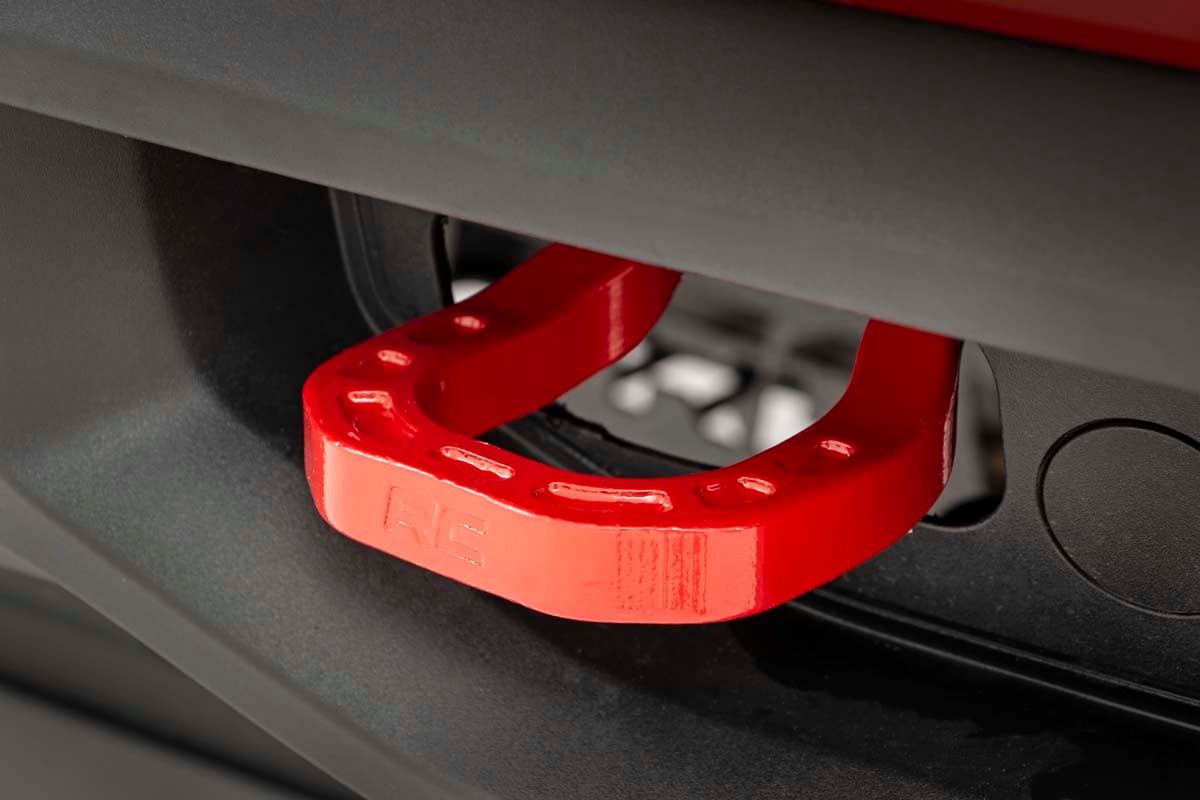 Tow Hooks | Forged | Red | Chevy Silverado 1500 2WD/4WD (2019-2025 & Classic)