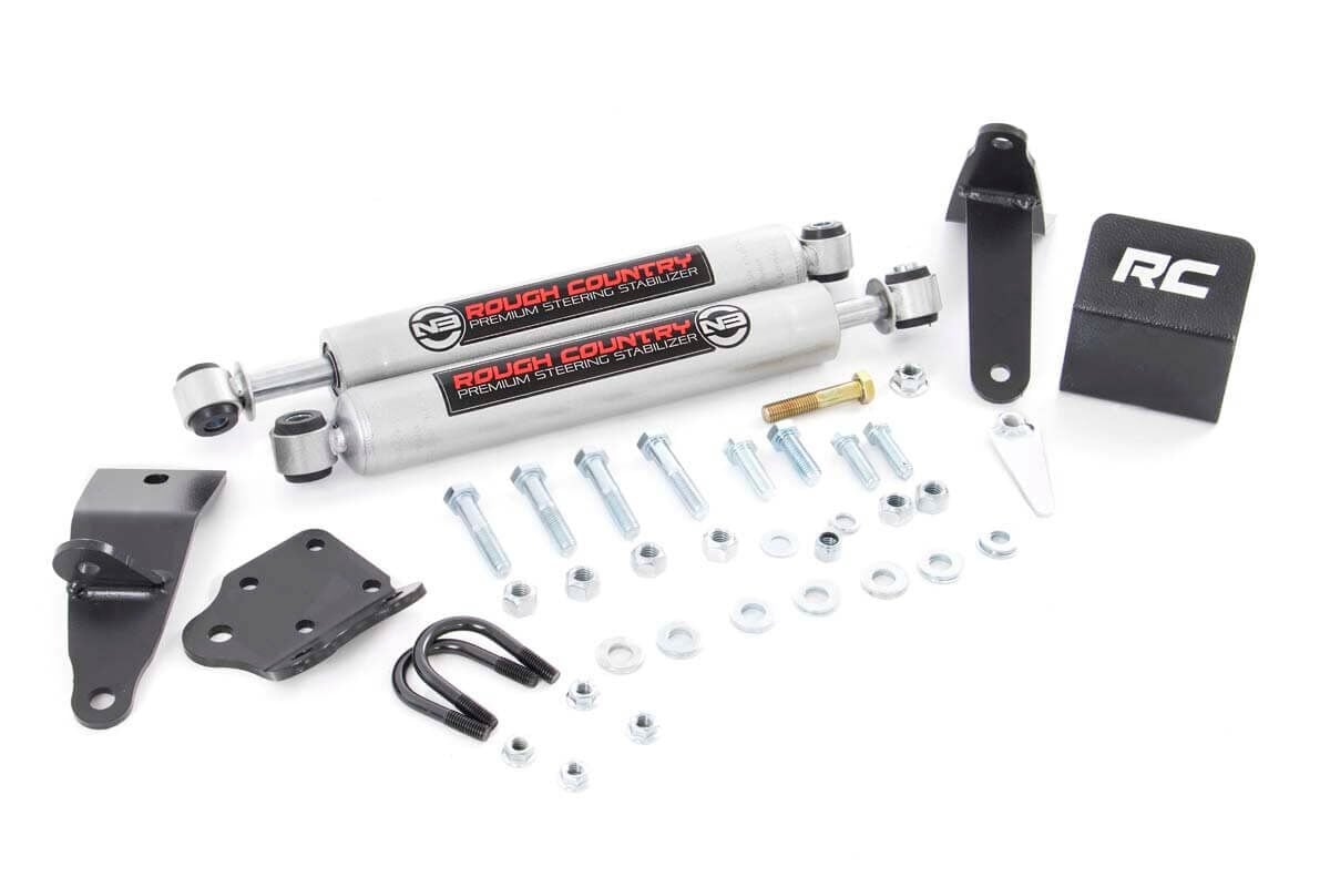 N3 Steering Stabilizer | Dual | 2-8 Inch Lift | Ram 2500 (10-13)/3500 (10-12)