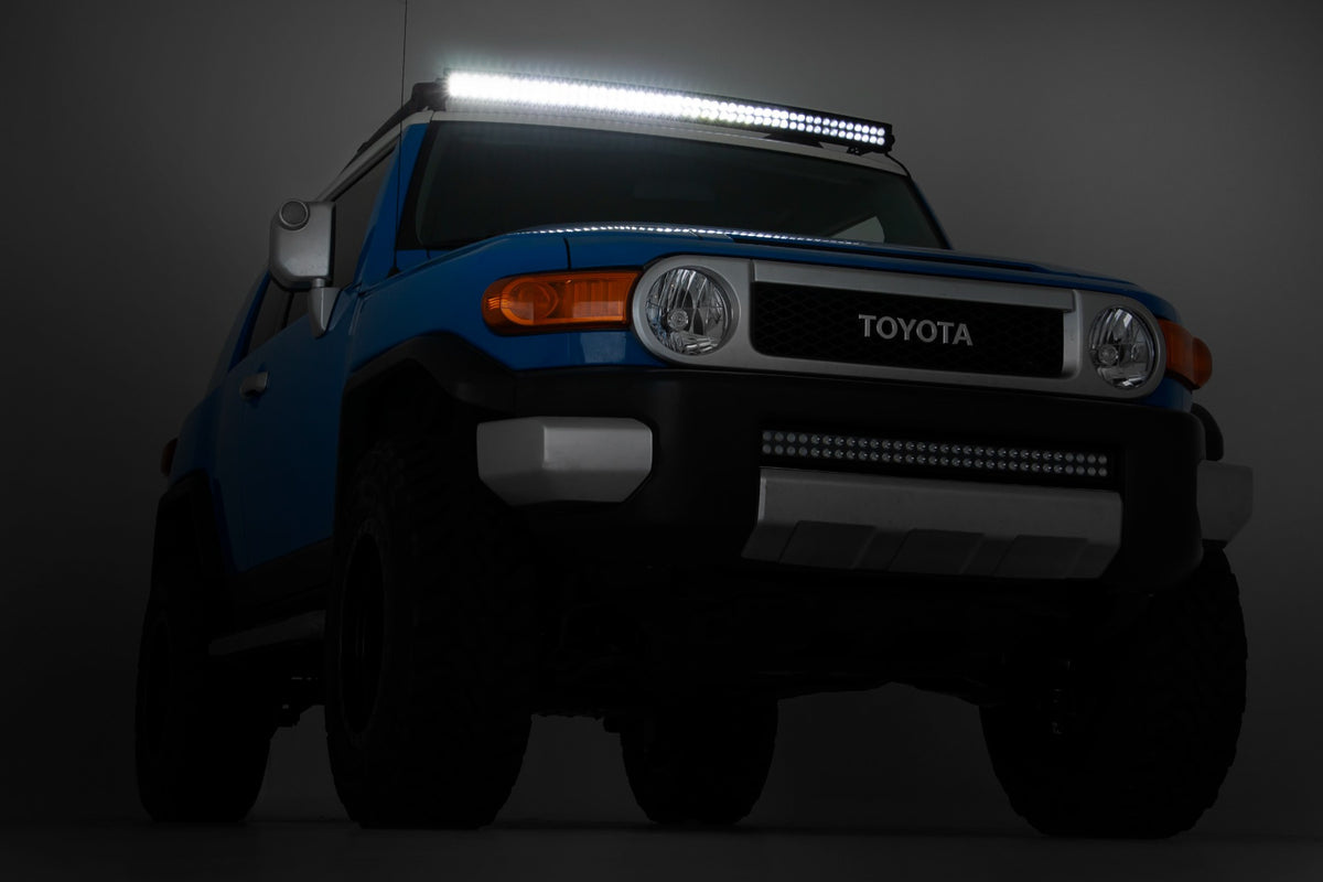 54 Inch Black Series LED Light Bar | Curved | Dual Row | Cool White DRL