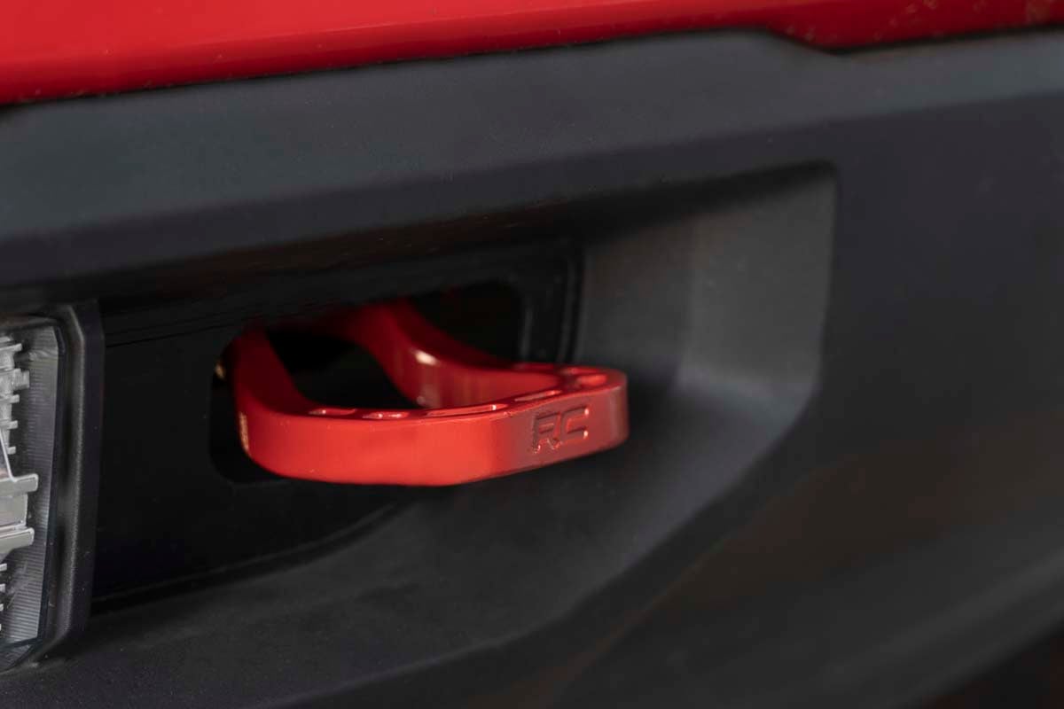 Tow Hooks | Forged | Red | Chevy Silverado 1500 2WD/4WD (2019-2025 & Classic)