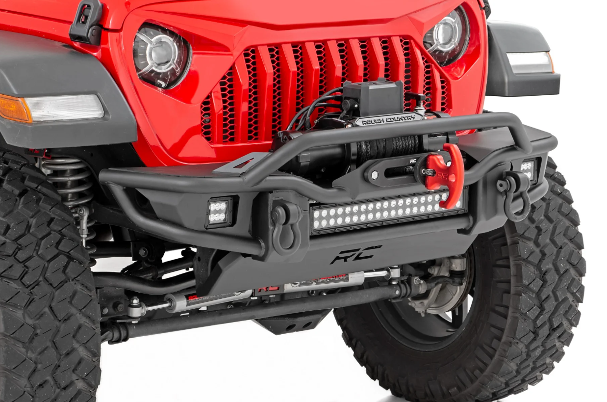 Rough Country Tubular Winch Bumper For Jeep Gladiator and Wrangler JL/JK