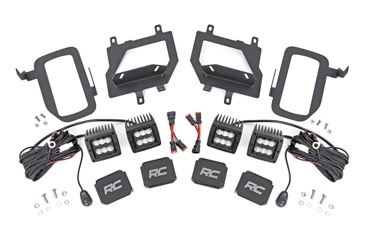 LED Light Kit | Fog Mount | Dual 2" Black Pairs | Spot/Flood | Ford F-150 (15-17)
