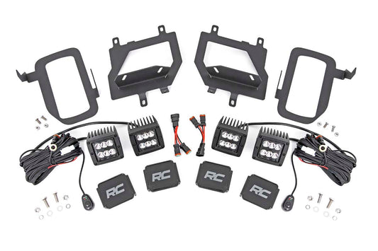 LED Light Kit | Fog Mount | Dual 2" Black Pairs | Spot | Ford F-150 (15-17)