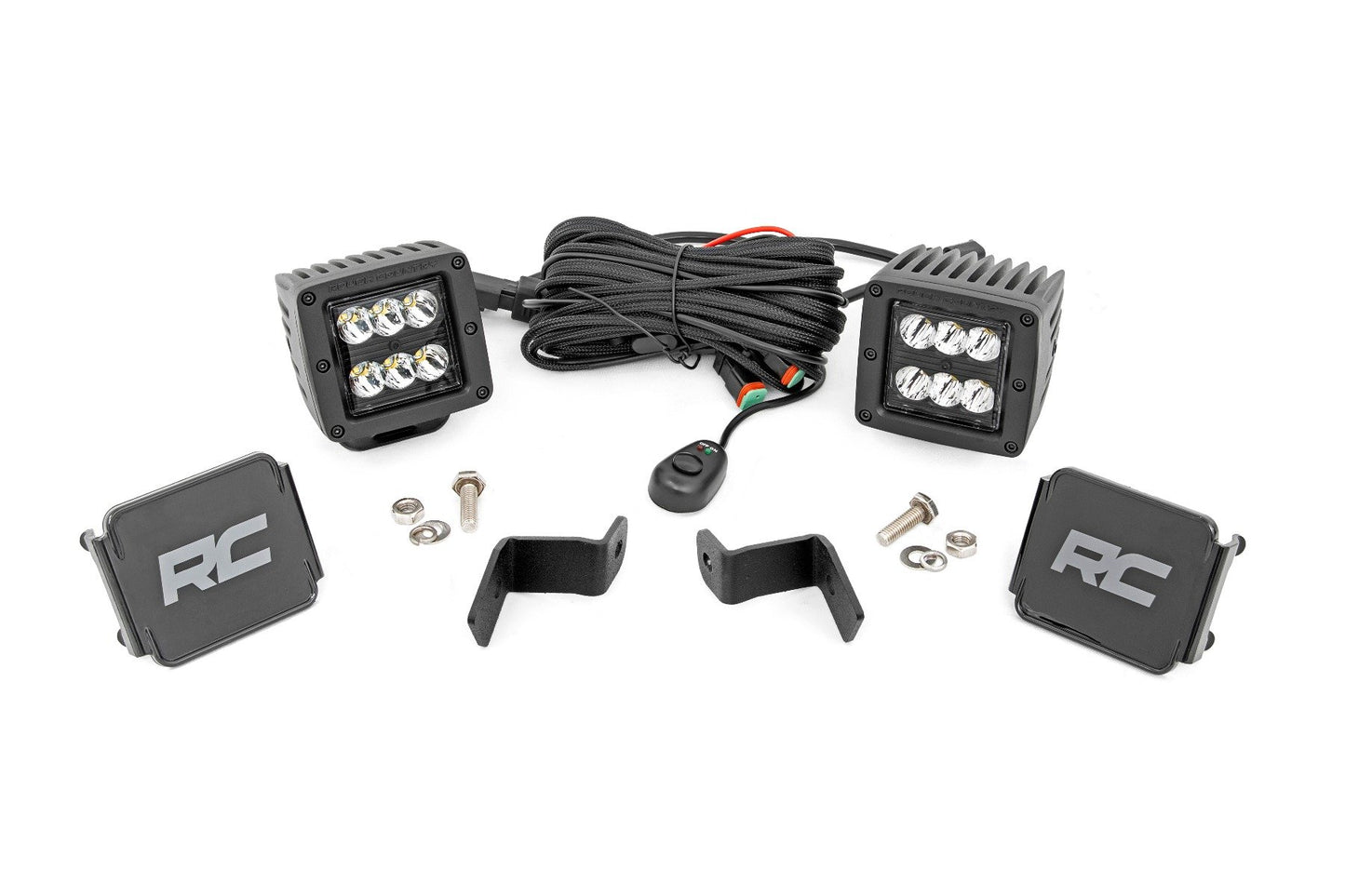 LED Light Kit | Ditch Mount | 2" Black Pair | Spot | Ford F-150 (15-25)/F-150 Lightning (22-24)