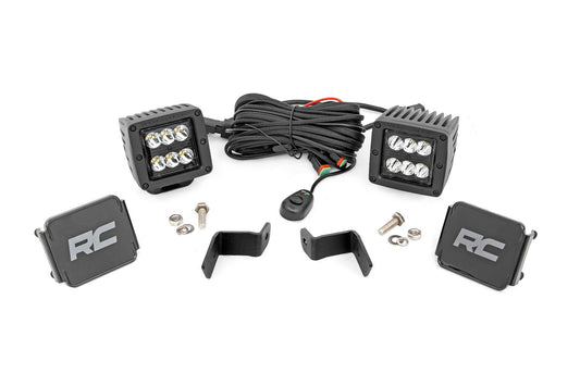 LED Light Kit | Ditch Mount | 2" Black Pair | Spot | Ford F-150 (15-25)/F-150 Lightning (22-24)