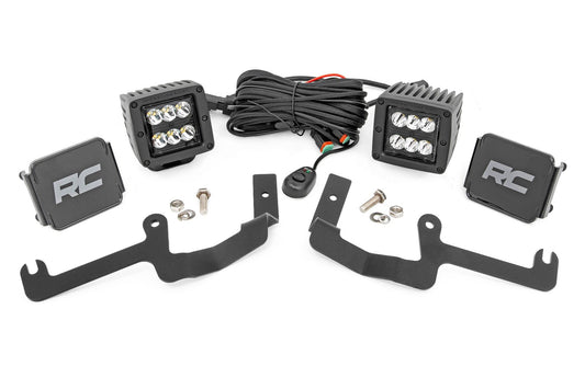 LED Light Kit | Ditch Mount | 2" Black Pair | Spot | Chevy Silverado 1500 (19-24)