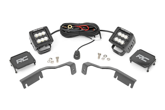 LED Light Kit | Ditch Mount | 2" Black Pair | Flood | Nissan Frontier (22-24)