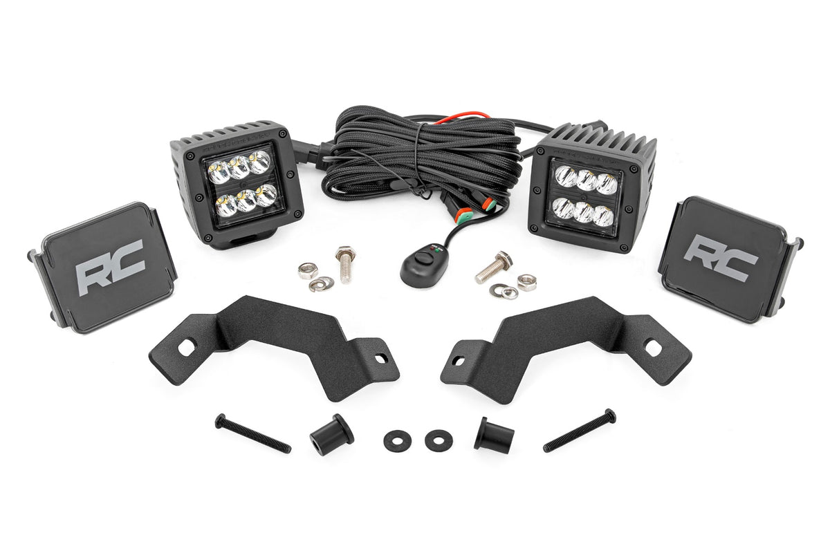 LED Light Kit | Ditch Mount | 2" Black Pair | Spot | Toyota Land Cruiser (24-26)
