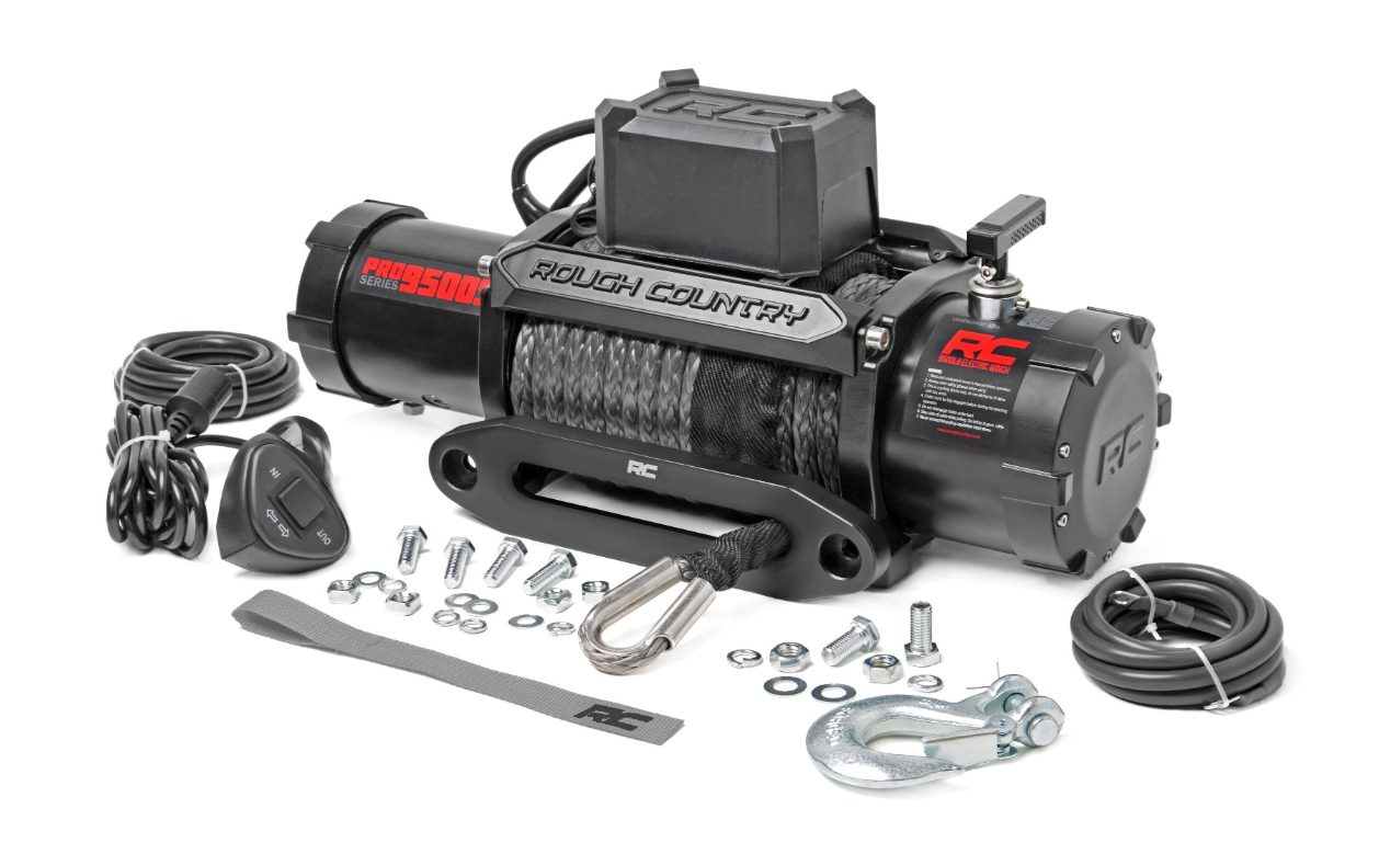 Rough Country 9,500LB Winch With Synthetic Line