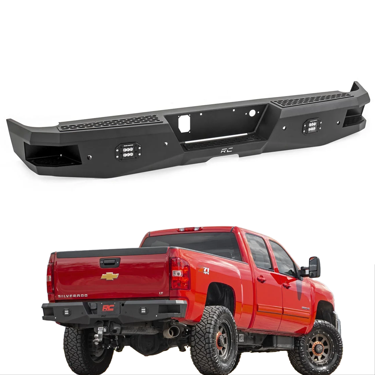 Rear Bumper With LED Lights for 11-19 Silverado HD/Sierra HD