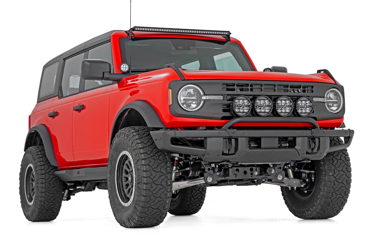 Light Bar Mount | 6.5 Inch Round LED (Quad) | OE Modular Steel | Ford Bronco (21-25)