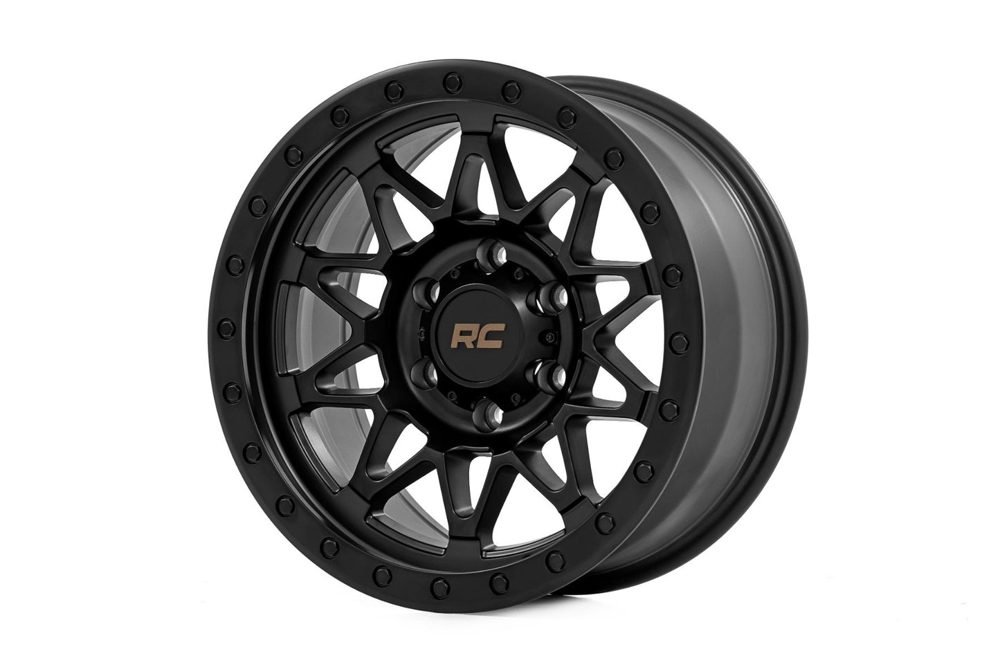 Rough Country 78 Series Wheel | Simulated Beadlock | Black | 17x8.5 | 6x135 | +0mm