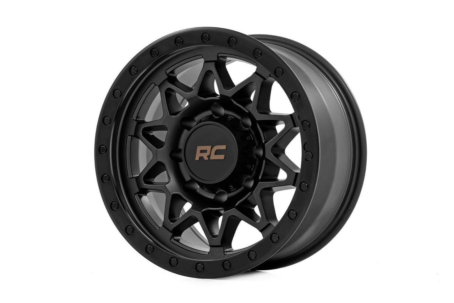 Rough Country 78 Series Wheel | Simulated Beadlock | Black | 18x9 | 8x180 | 0mm