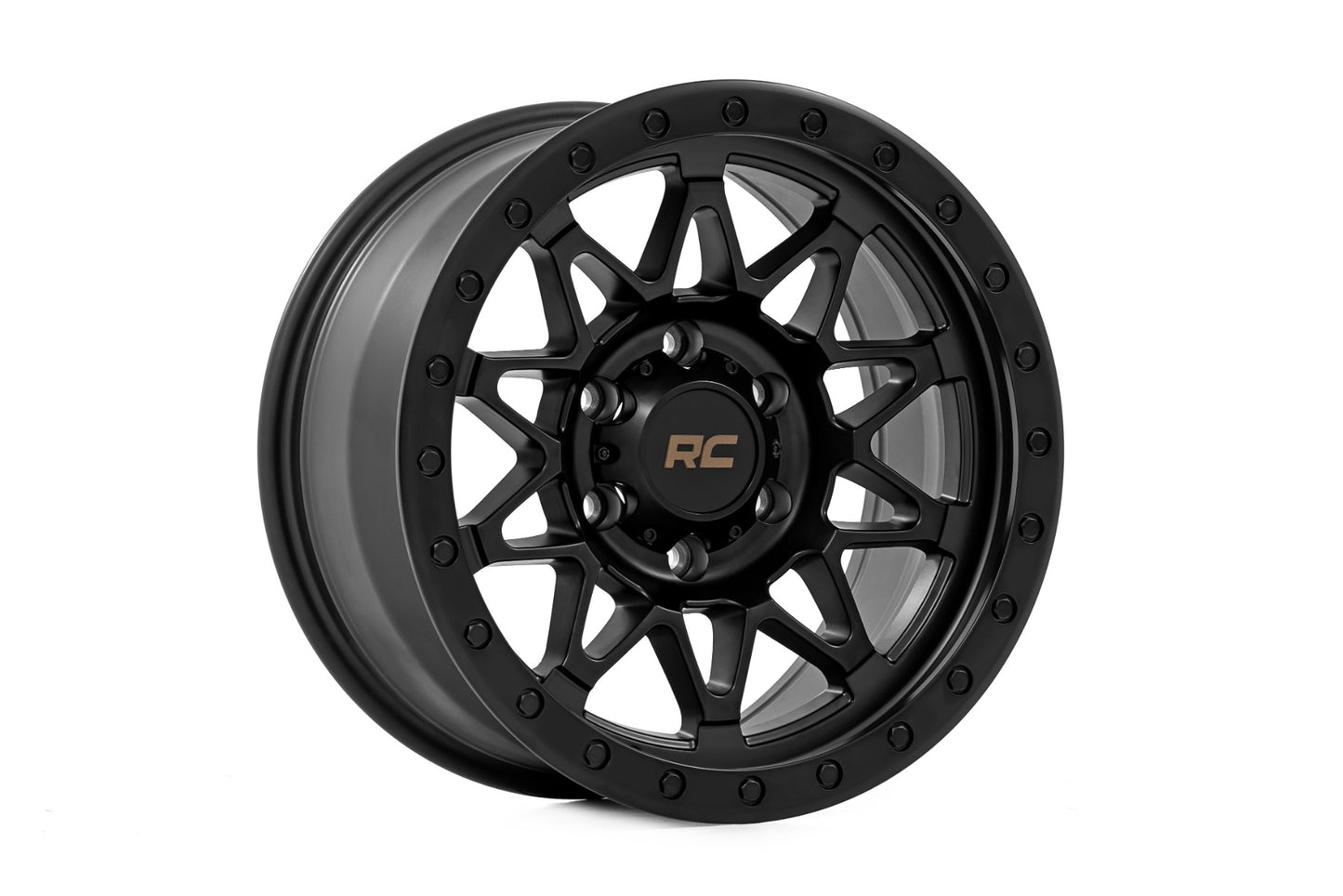 Rough Country 78 Series Wheel | Simulated Beadlock | Black | 17x8.5 | 6x135 | +0mm