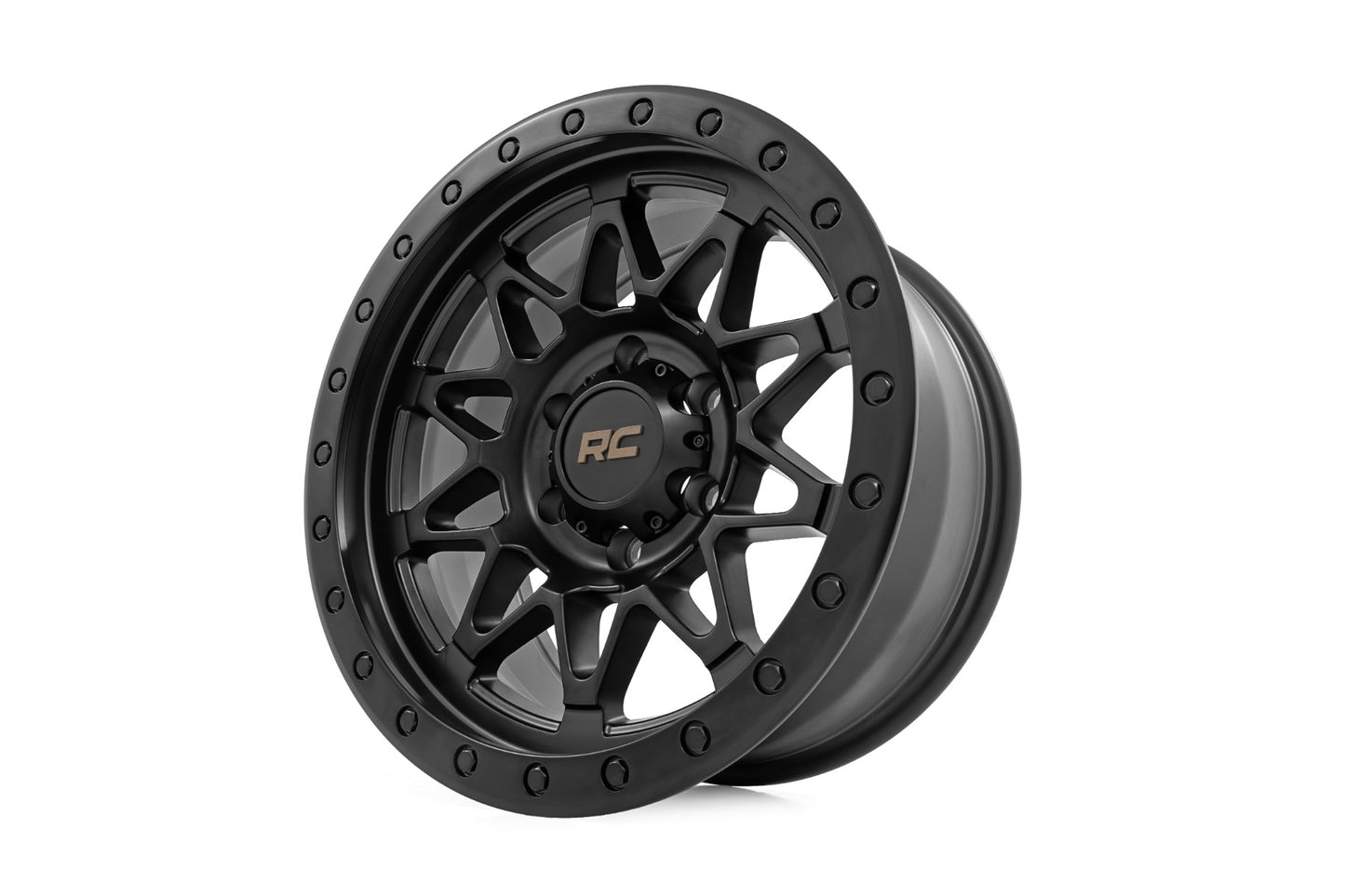 Rough Country 78 Series Wheel | Simulated Beadlock | Black | 17x8.5 | 6x135 | +0mm