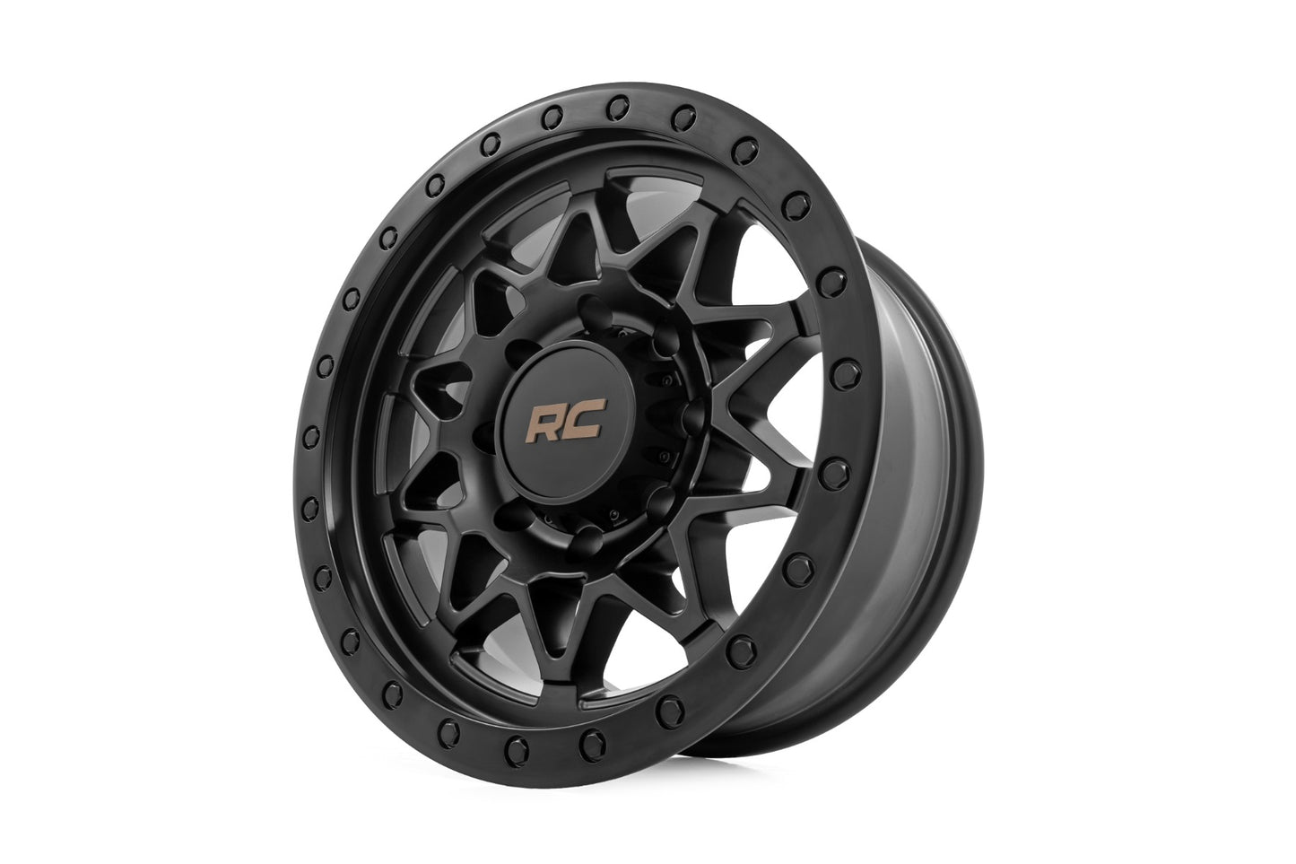 Rough Country 78 Series Wheel | Simulated Beadlock | Black | 18x9 | 8x180 | 0mm