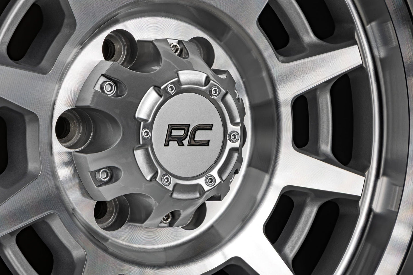 Rough Country 85 Series Wheel | Simulated Beadlock | Full Machine | 17x9 | 8x6.5 | +0