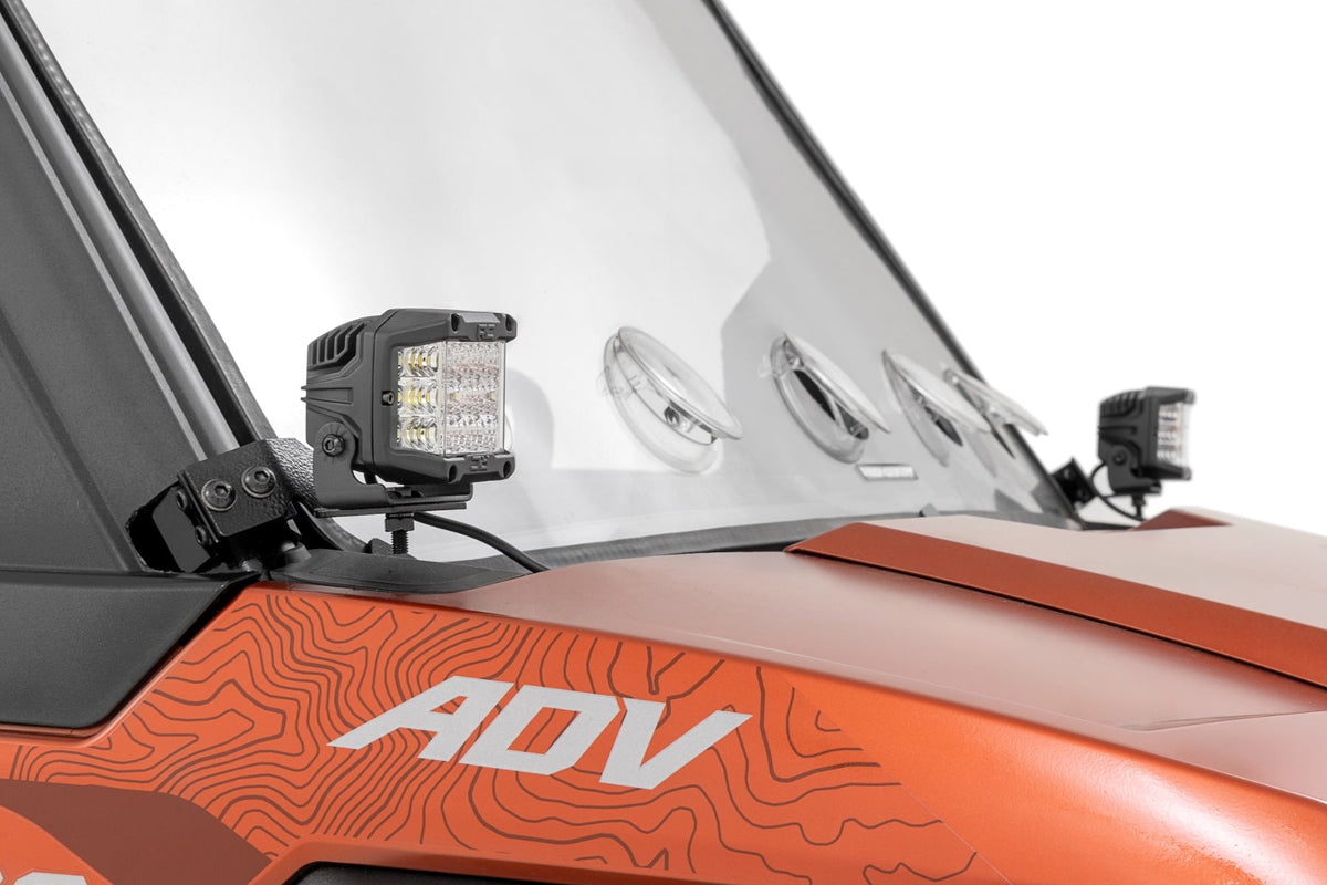 LED Light Kit | Front Mount | 2" Black Pair | Amber DRL | Polaris XPEDITION XP 5