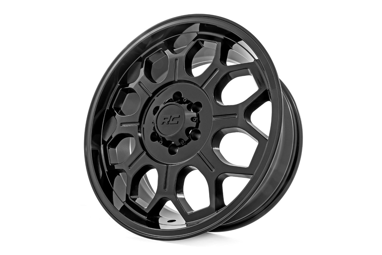 Rough Country 77 Series Wheel | One-Piece | Semi Gloss Black | 20x10 | 6x5.5 | -25mm