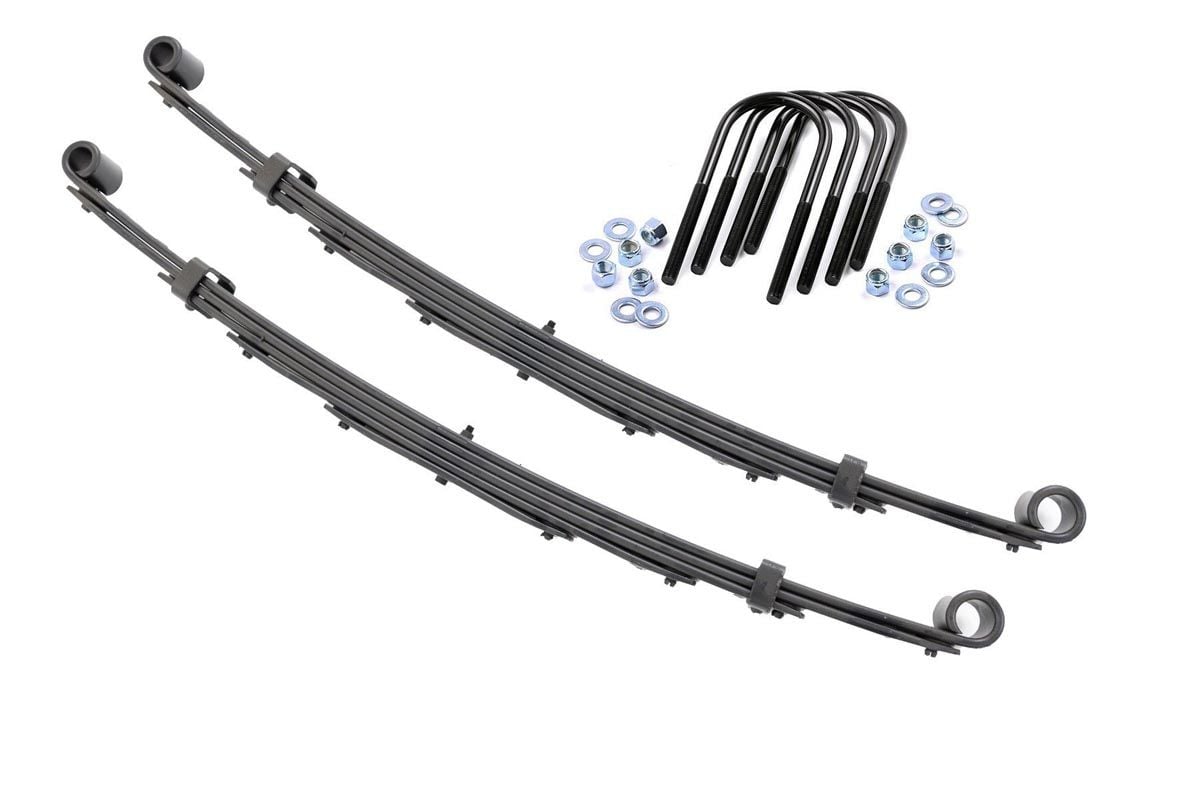 Front Leaf Springs | 4" Lift | Pair | Chevy/GMC C10/K10 C15/K15 Truck/Half-Ton Suburban (69-72)