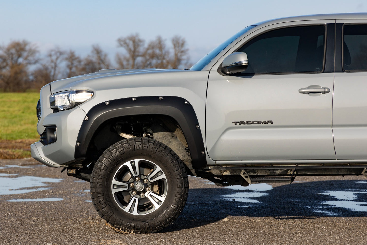 Pocket Fender Flares | 6X3 Lunar Rock | Toyota Tacoma 2WD/4WD (2016-2023)