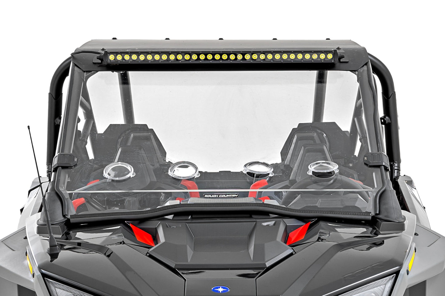 30" Single Row Light Mount | Front | Black Series | White DRL | Polaris RZR Turbo R