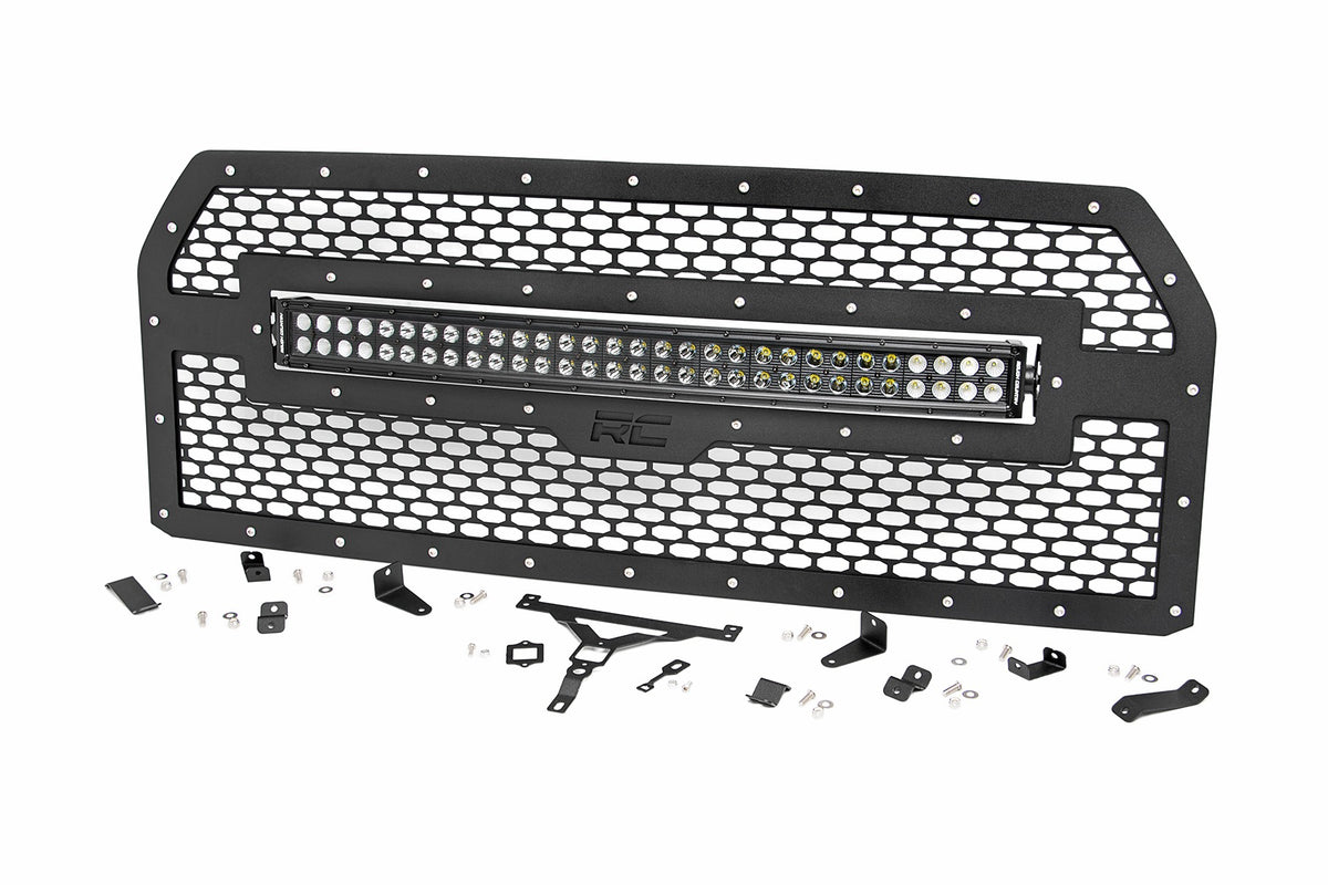 Mesh Grille | 30" Dual Row LED | Black Ser | Ford F-150 2WD/4WD (2015-2017)