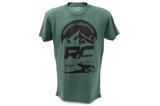 Rough Country T-Shirt | RC Mountains | Forest Green | LG