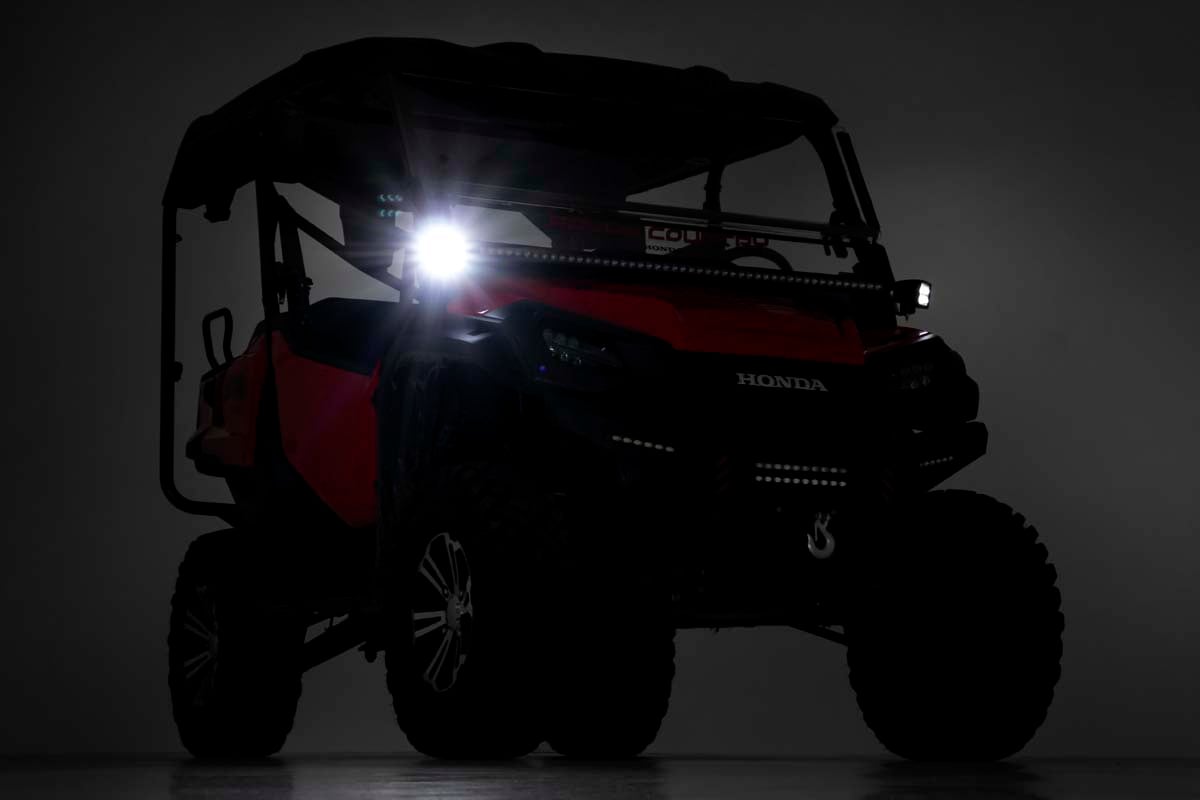 LED Light Kit | Cage Mount | 2" Black Pair | Honda Pioneer 1000