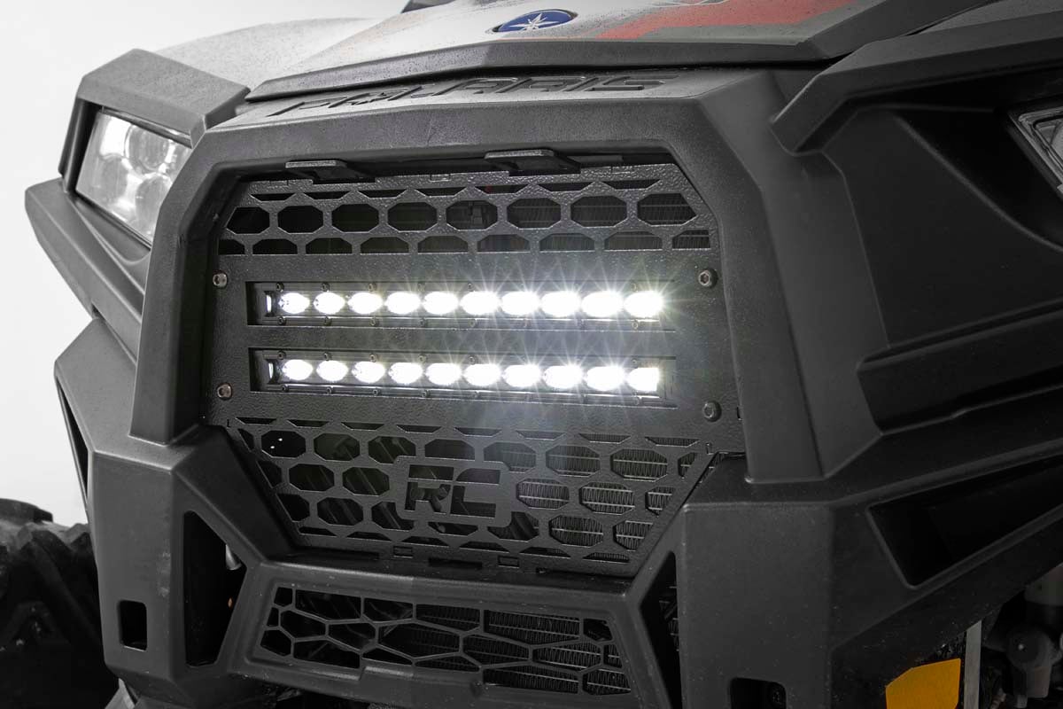 Grille Kit | 10" Black Slimline LED Pair | Polaris RZR XP 1000
