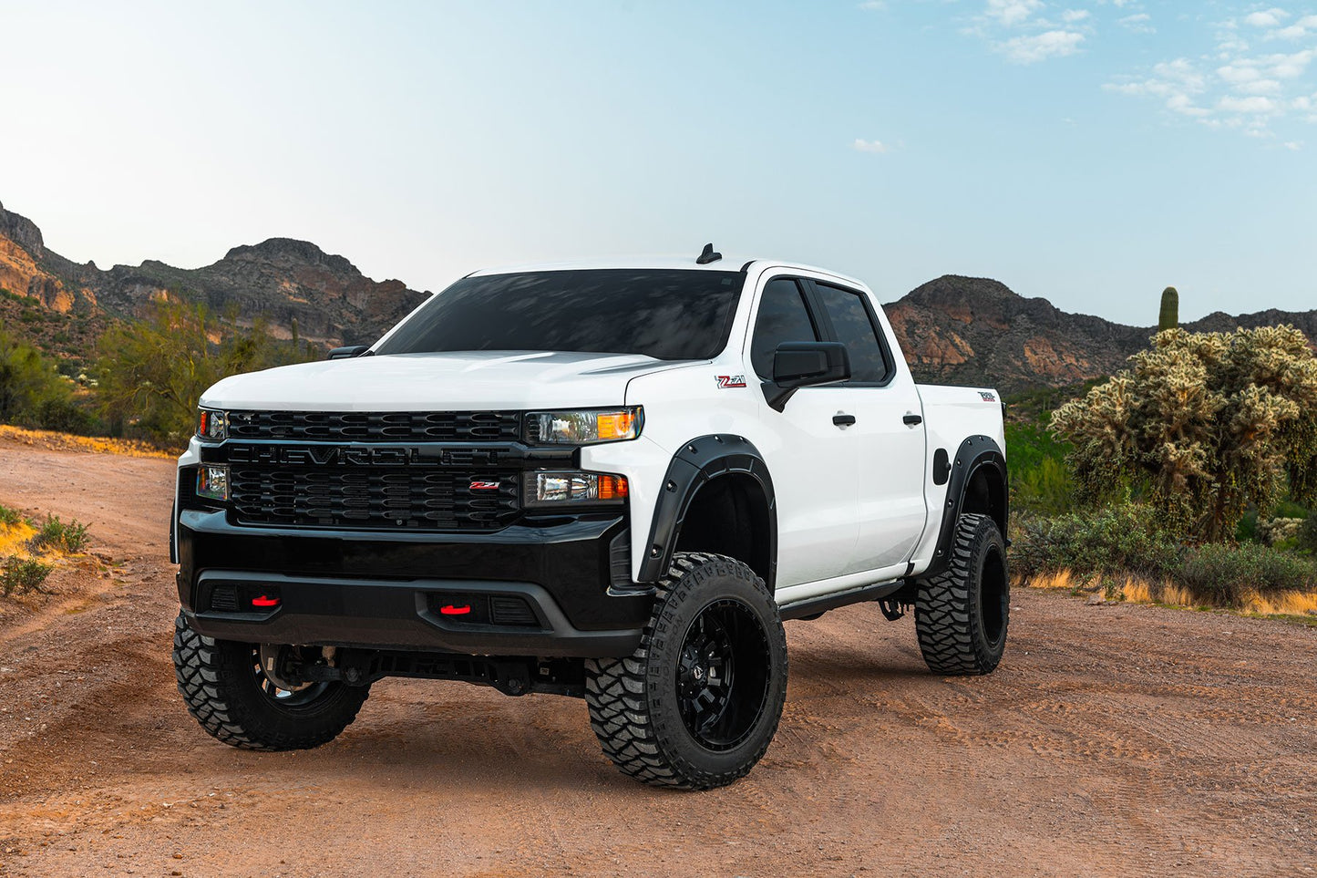 Fender Flares | Defender | GAZ Summit White | Chevy Silverado 1500 2WD/4WD (2019-2025 & Classic)