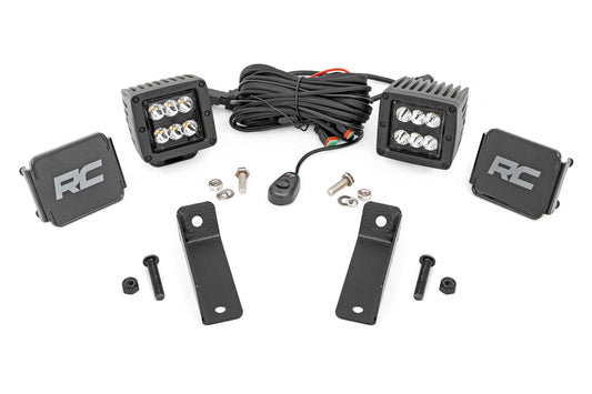 LED Light Kit | Rear Mount | 2" Black Pair | Spot | Can-Am Maverick Sport 1000R