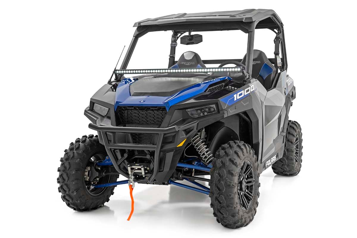 LED Light Kit | Lower Windshield | 50" Black Single Row | White DRL | Polaris General XP 4 1000