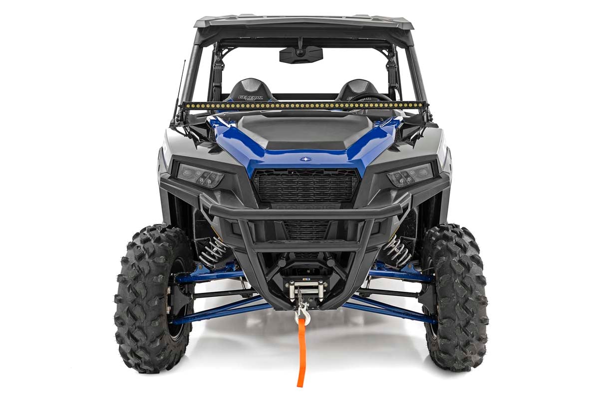 LED Light Kit | Lower Windshield | 50" Black Single Row | White DRL | Polaris General XP 4 1000