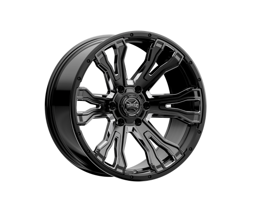 Torque Prime | Gloss Black w/Milled Accent | 20x9 | 6x5.5 | -12mm